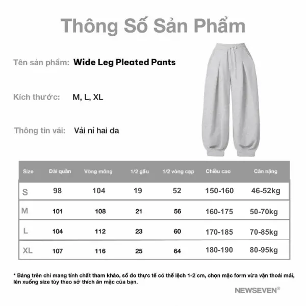 Quần Dài Form Rộng NEWSEVEN Wide Leg Pleated Pants QD.416